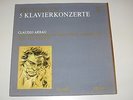 ARRAU: BEETHOVEN 5 PIANO CONCERTOS 5LP PHILIPS HIFI STEREO WOODEN BOX NM