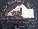 HMV 05548 Mark HAMBOURG London Kiss Waltz (Johann Strauss)