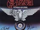 SAXON Wheels of Steel VINYL LP - Biff Byford Motorcycle Man 747 Autograph SIGNED