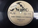 DJANGO REINHARDT Zuidersee blues FRENCH 78 RPM SWING SW 180 VG