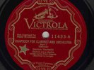 334c.  Gaston Hamelin - Rhapsody for Clarinet & Orchestra (Debussy)-Victor 11433
