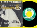 JOHNNY HALLYDAY SP 45 T. JUKE BOX AVEC ENCART / ELLE EST TERRIBLE +1 /  1962