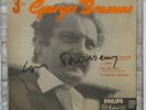 autographe autogramm signed  dédicace georges brassens  45t chanson auvergnat