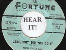 Tony Valla & The Alamos DOO WOP 45-Fortune 858- Jane, Why Did You Do It/La Bomba