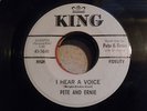 PETE & ERNIE I Hear a Voice/The Hunch RARE KING PROMO 45 DOO WOP VOCAL GROUPS