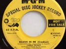 VG TEEN CONNIE FRANCIS 45 PROMO / FIRST REAL LOVE / BELIEVE IN ME / MGM 12191
