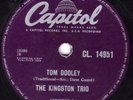 1958 UK No.5 THE KINGSTON TRIO 78 