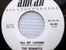 BENNETTS GirlGroup soul pop promo 45 one-sided ALL MY LOVING Beatles cover e0385