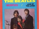 The Beatles US 45 PRO-1102 Memphis / Love Of The Loved w/ Picture Sleeve Blue