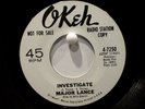 Major Lance  Okeh 7250  Investigate b/w Little Young Lover  Northern Soul Promo