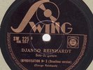 78rpm – Django Reinhardt – Improvisation No. 3 Guitar Solo – Swing 225 – E+