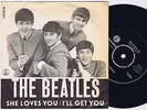 THE BEATLES She Loves You b/w I’ll Get You Danish 45PS 1963 Black Parlophone
