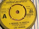 Lou Johnson -message To Martha -London Demo-mint-