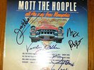 MOTT THE HOOPLE 'ALL THE WAY FROM MEMPHIS' RARE VINYL - AUTOGRAPHED