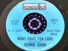 Rare Northern Soul 45 Bennie Shaw What Price For Love / I Need Love EXCELLO HEAR
