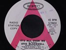 OTIS BLACKWELL: It's All Over Me / Just Keep It Up 45 (dj, date rubber stamp ol