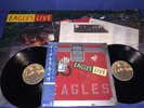 EAGLES LIVE JAPAN 1ST PRESS OBI HUGE POSTER + ALL INSERTS ARCHIVE VINYL NM/M-