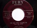 LEWIS LYMON & TEENCHORDS 45 I'm not too young to fall in love M FURY Doowop F236