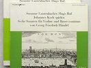 GF HANDEL  2LPset Violin Sonatas *S Lautenbacher Musicaphon GER orig 1976 Mint