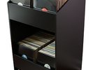 LPBIN LP Storage Cabinet Modern Black / Bin Style Storage for 12