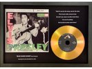 ELVIS PRESLEY 'BLUE SUEDE SHOES' SIGNED PHOTO WITH GOLD DISC