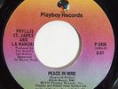 PHYLLIS ST JAMES & LA MANCHA Peace In Mind 45 on Playboy 70s Soul Psych Funk