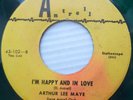 ARTHUR LEE MAYE & Group GREEN VINYL 45 doowop MOONLIGHT I'M HAPPY IN LOVE Fm585