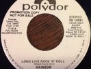 RAINBOW Long Live Rock 'N' Roll 45, RARE Polydor PROMO
