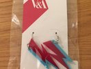 David Bowie Is... Aladdin Sane Thunderbolt Earrings V&A Brand New