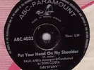 Put your head on my Shoulders by Paul Anka on rare South African 78rpm 1959