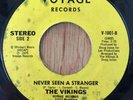 THE VIKINGS northern soul 45 Never Seen A Stranger / Heartaches   Voyage modern