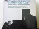 Richter at Carnegie Hall Third in Series Columbia ML 5725 LP 6 eye Stereo 1C NM