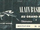 RARE / TICKET DE CONCERT - ALAIN BASHUNG AU GRAND REX - PARIS ( FRANCE ) 1987