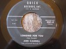 ANN CAUDELL QUICK Longing For You / I'm Starryeyed MEMPHIS Rarity Norhtern Soul