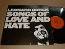 LEONARD COHEN - SONGS OF LOVE AND HATE RARE CBS LP EX-