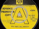 BLONDE ON BLONDE-AL DAY,ALL NIGHT-ORIGINAL UK ADVANCE PROMO 7
