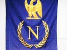 DRAPEAU BOUCLIER NAPOLÉON BONAPARTE 90x90cm - DRAPEAU EMPIRE FRANÇAIS 90 x 90 cm