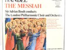 Handel The Messiah, conducted by Sir Adrian Boult. New, 3-vinyl album set.