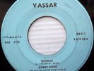 BOBBY EDGE teen 45 BONNIE b/w TWELVE O'CLOCK strong vg vinyl on VASSAR   F152