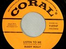 HEAR IT 50's 45 rpm record Buddy Holly 