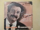 autographe georges brassens 45t la mauvaise herbe autogramm signed
