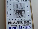 THE BEACH BOYS INDIANAPOLIS 1965 FRAMED CONCERT TOUR POSTER