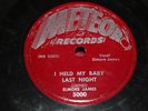 ELMORE JAMES 78rpm Meteor Records-5000 I BELIEVE/I HELD MY BABY LAST NIGHT 1953