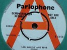 LEE STIRLING & THE BRUISERS SAD LONELY & BLUE ORIG. UK PARLOPHONE 45 DEMO MINT