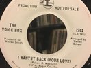 THE VOICE BOX 45 I Want It Back / Baby Don't You Know NORTHERN SOUL PROMO VG+