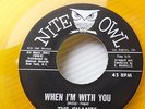 THE CHANTS yellow vinyl doowop 45 When I'm With You b/w Heaven & Paradise F1245