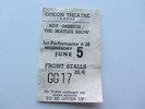 THE BEATLES ROY ORBISON  SHOW TICKET OEON THEATRE LEEDS U.K. WED  5TH JUNE 1963