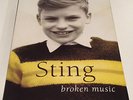 STING BROKEN MUSIC SIGNED AUTOGRAPHED HARD COVER BOOK FIRST EDITION THE POLICE