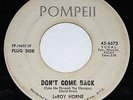 Original Soul 45 on Pompeii by LEROY HORNE 