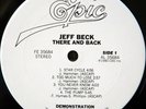 JEFF BECK There & Back LP White Label Promo EX '80 textured sleeve HEAR